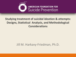 Evaluation of Youth Suicide Prevention Programs: Designs