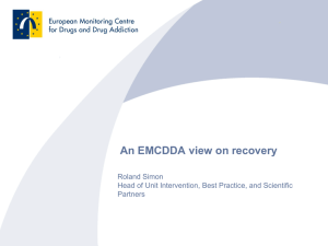 An EMCDDA View on Recovery