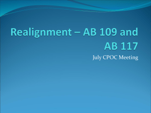 Realignment – AB 109 and AB 117 - Chief Probation Officers of