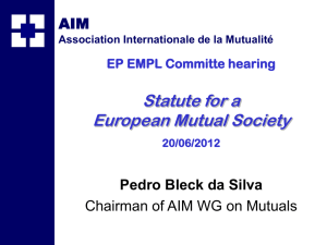 Presentation of Mr Bleck Da Silva
