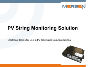Mersen PV String Monitoring Solution