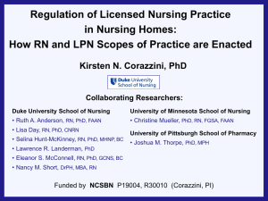 The RN-LPN regulatory challenge in nursing homes