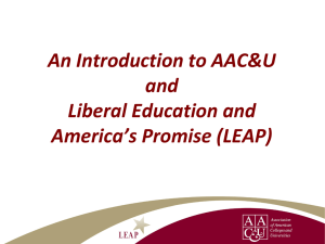 An Introduction to AAC&U and Liberal Education and America`s