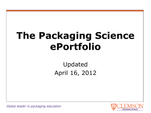 The Packaging Science ePortfolio