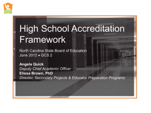 High School Accreditation Framework