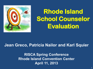 Rhode Island School Counselor Evaluation