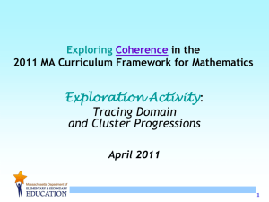 Exploring Coherence in the New Math Standards