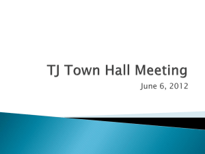 TJ Town Hall Meeting