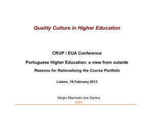 the portuguese system for quality assurance in higher