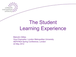 Malcolm Gillies – VC London Metropolitan University