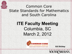 An overview of Common Core State Standards for Math and South