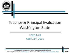 PPTX - Washington State Teacher/Principal Evaluation Project