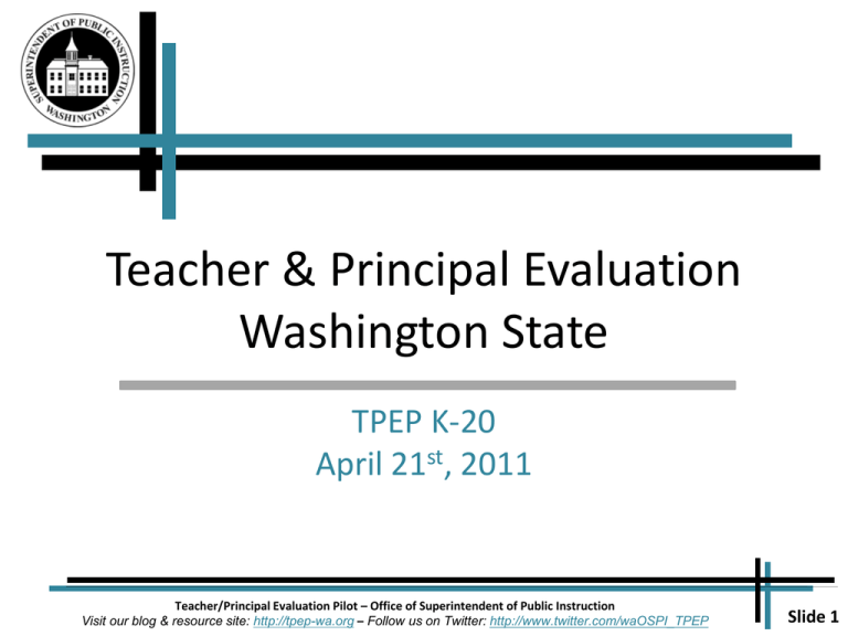 PPTX Washington State Teacher/Principal Evaluation Project