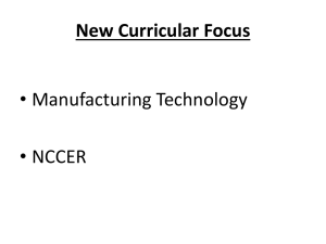 NCCER Update - Career and Technical Education