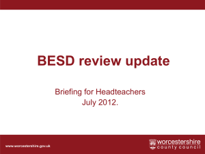BESD Review Update Presentation