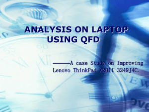 Analysis on Laptop Using QFD