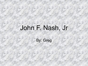 John F. Nash, Jr - Adventures In Education