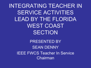 Florida West Coast Section TISP Activities