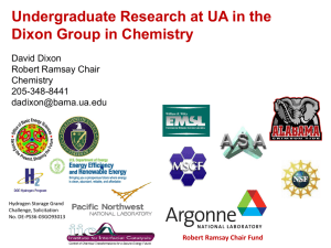 Undergraduate Research at UA in the Dixon Group in Chemistry