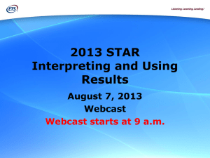 2013 STAR Post-Test Workshop Slides