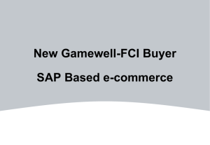 New Gamewell-FCI Buyer SAP Based e