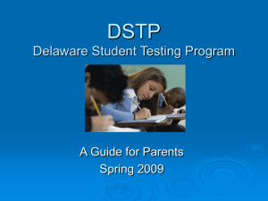 DSTP Delaware State Testing Program