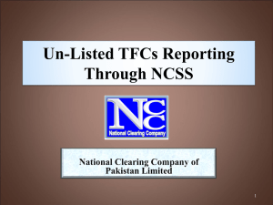 Un-Listed TFC Reporting through NCCPL