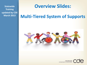 Overview of Multi-Tiered System of Supports