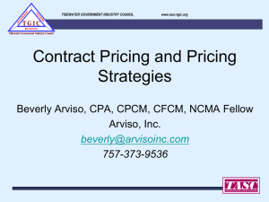 Proposal Pricing Strategies - Tidewater Association of Service