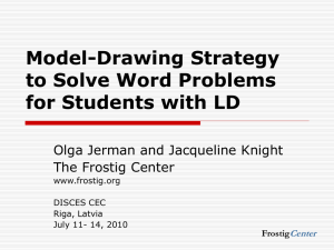 Model-Drawing Strategy to Solve Word Problems for