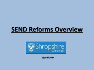 SEND Reforms - Health and Wellbeing in Shropshire