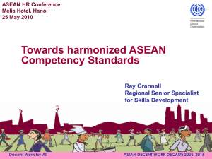 Towards harmonized ASEAN Competency Standards
