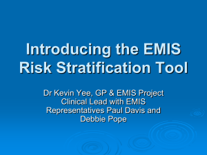 Introducing the Emis Risk Stratification Tool