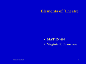 Elements of Theatre and Drama