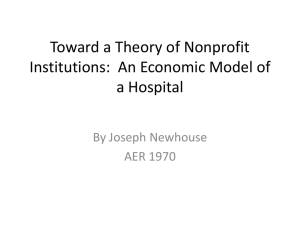 Toward a Theory of Nonprofit Institutions: An Economic Model of a