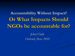 Accountability Without Impact? Or What Impacts Should