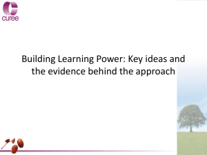 Science: The Underpinnings of Building Learning Power