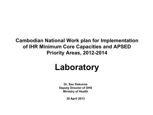 Cambodial national work plan for implementation