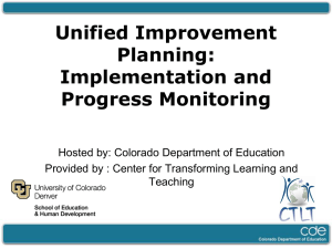 Progress Monitoring Presentation - Colorado Department of Education