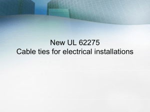 New UL 62275 Cable ties for electrical installations