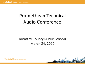 Promethean Technical Audio Conference