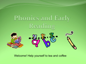 Notes from Year R Phonics Meeting