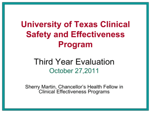Clinical Safety and Effectiveness Quality Improvement Course