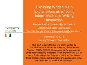 Mathematical notation - Literacy Research Association