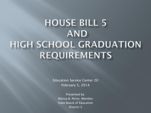 House Bill 5 and Graduation Requirements