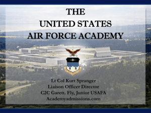 USAFA Brief for Castor`s Academy Day