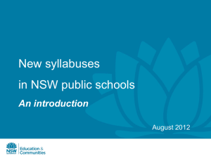 Update on the Australian Curriculum