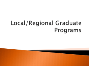 Local/Regional Graduate Programs