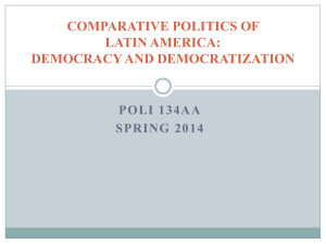 PS 134AA: COMPARATIVE POLITICS OF LATIN AMERICA, or