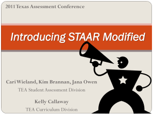 Introducing STAAR Modified